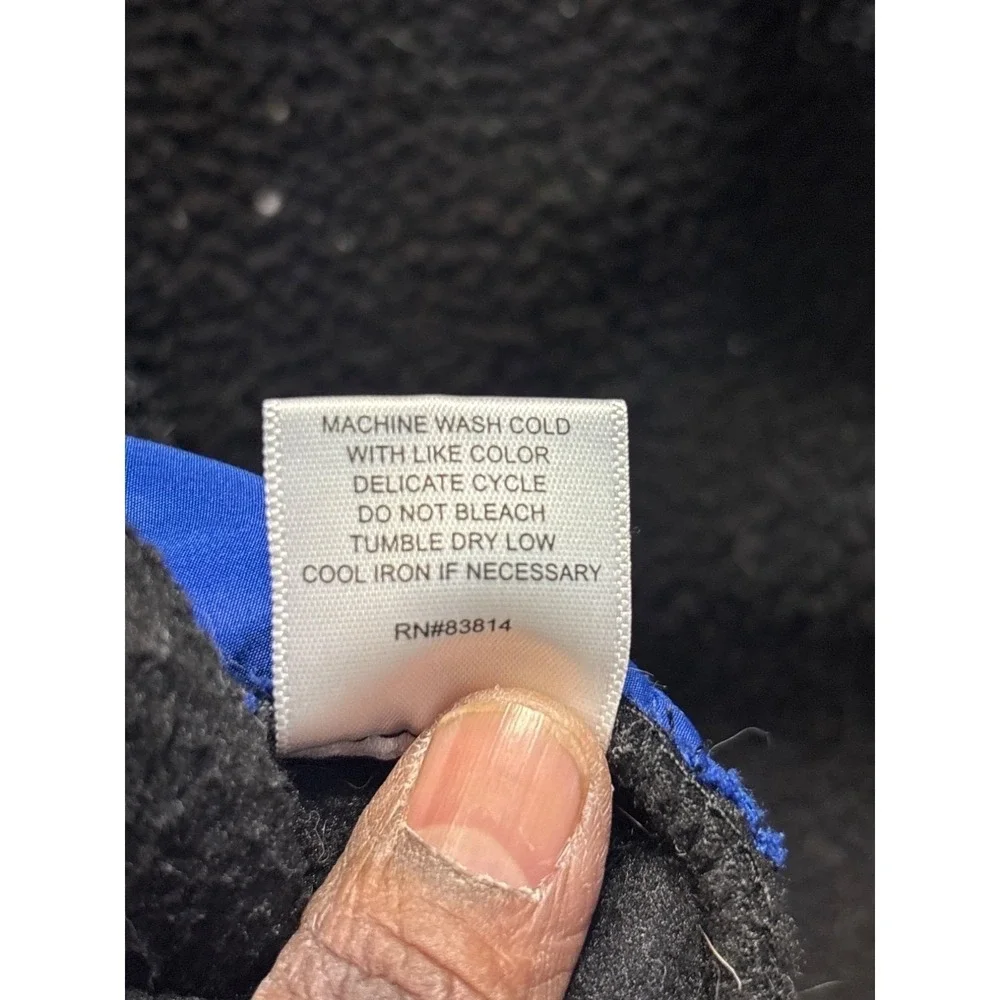 Tellurude  Black & Blue Fleece Jacket‎ Pulls & Snap Closure sz M